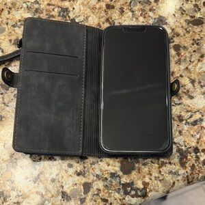 Black Leather Phone Case for Smartphones